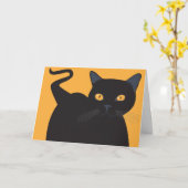Zwarte kat kaart (Gele Bloem)