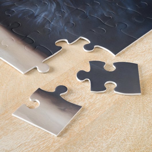 Zwarte Kat Kat Art Puzzel Legpuzzel (Zijkant)