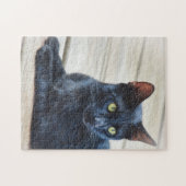Zwarte Kat Kat Art Puzzel Legpuzzel (Horizontaal)