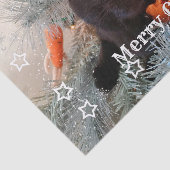 Zwarte kat Kerst, ontkoppeling Tissuepapier (Detail)