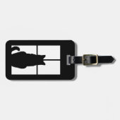 Zwarte Kat Klik om de optie voor vensterkleur aan Bagagelabel (Voorkant horizontaal)