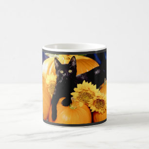 Zwarte kat koffiemok
