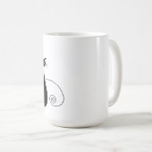 Zwarte kat koffiemok (Voorkant rechts)