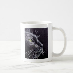 Zwarte kat koffiemok