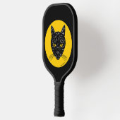 Zwarte Kat Kop Pickleball Paddle (Links)
