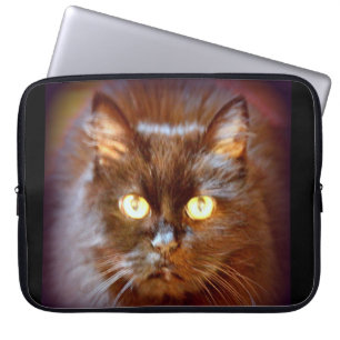 zwarte kat laptop sleeve
