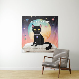 Zwarte Kat - Laten we ons settelen Wandkleed