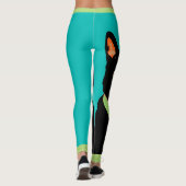 Zwarte kat leggings (Achterkant)