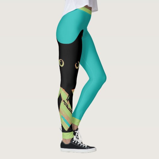 Zwarte kat leggings (Rechts)