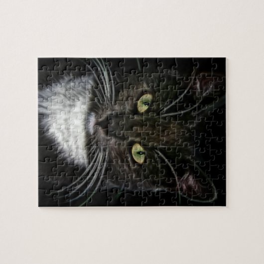 Zwarte kat legpuzzel (Horizontaal)