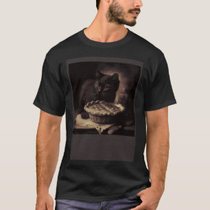 Zwarte Kat Liefde Appeltaart T-shirt