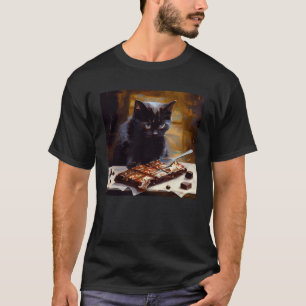 Zwarte Kat Liefde Chocolade T-shirt