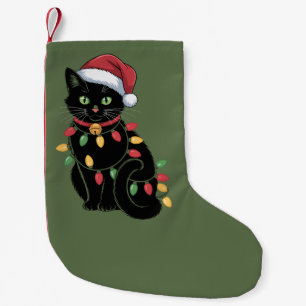 Zwarte Kat Liefhebber Kerst Kitten Cadeau Kat Moed Kleine Kerstsok