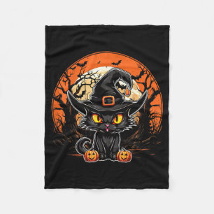 Zwarte Kat Liefhebber - Zwarte Kat Halloween Griez Fleece Deken