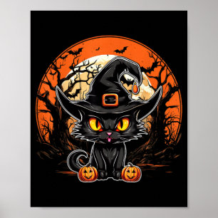 Zwarte Kat Liefhebber - Zwarte Kat Halloween Griez Poster