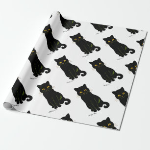 Zwarte kat, Louis Wain Cadeaupapier