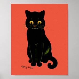 Zwarte kat, Louis Wain Poster