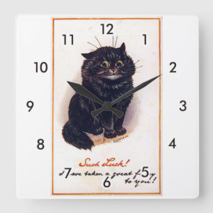 Zwarte kat, Louis Wain Vierkante Klok