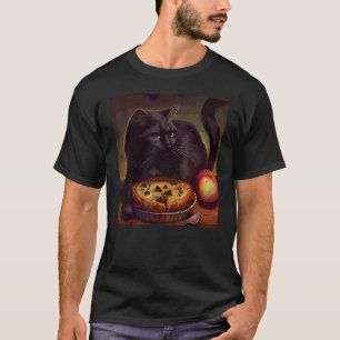Zwarte Kat Luiaard Appeltaart T-shirt