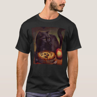Zwarte Kat Luiaard Appeltaart T-shirt