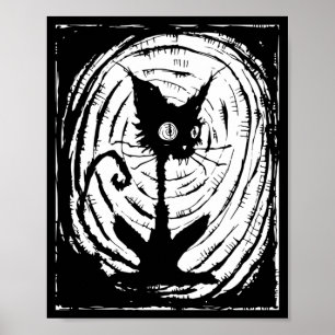 Zwarte Kat Luie Halloween Kostuum Y Y Uitvoering Poster