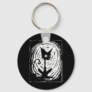 Zwarte Kat Luie Halloween Kostuum Y Y Uitvoering Sleutelhanger