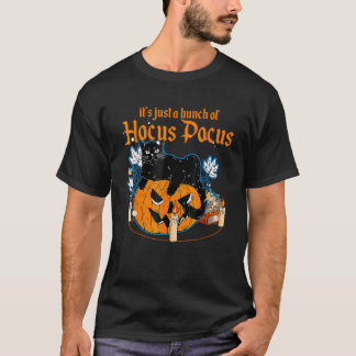 Zwarte Kat Maan Grappige Halloween Kostuum Bende V T-shirt