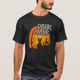 Zwarte Kat Maan   Griezelscène   Halloween     Don T-shirt