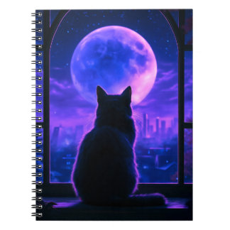 Zwarte Kat Maannacht Notitieboek