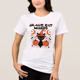 Zwarte Kat Magie Tri-Blend Shirt