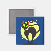 Zwarte kat magneet (Voorkant / Achterkant)