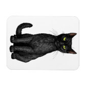 Zwarte kat magneet (Horizontaal)
