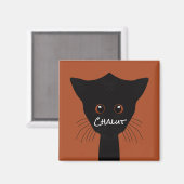 Zwarte kat magneet (Voorkant / Achterkant)