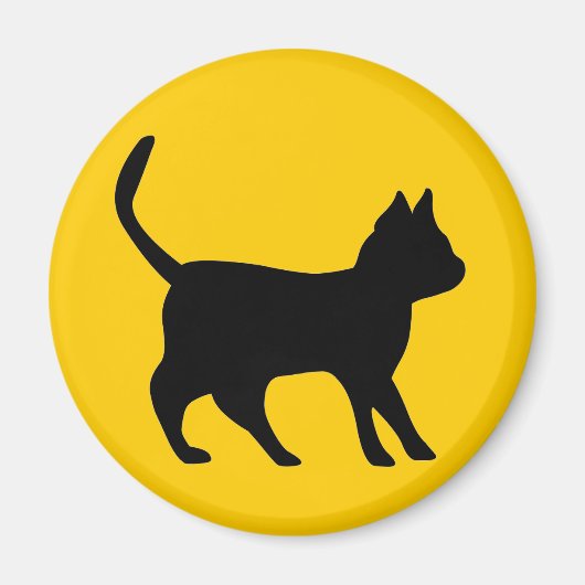 Zwarte kat magneet (Voorkant)