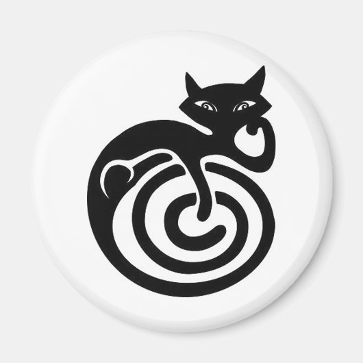 Zwarte kat. magneet (Voorkant)