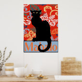 Zwarte kat, Mahalo, Bedankt, Poster (Keuken)