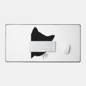Zwarte kat met groene ogen bureaumat (Keyboard & Muis)