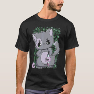 Zwarte Kat Met Magisch Voorwerp Voor Yandere En Lo T-shirt