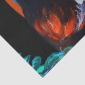 ZWARTE KAT MET PUMPKIN IN HALLOEEN NACHT TISSUEPAPIER (Detail)