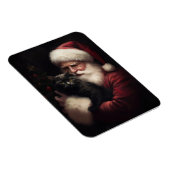Zwarte kat met sinterklaas feestelijke kerst magneet (Rechterzijde)