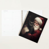 Zwarte kat met sinterklaas feestelijke kerst planner (Display)