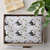 Zwarte kat met Star Decorations Tissue Paper Tissuepapier (Geschenk)