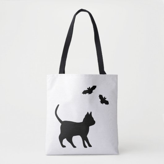 Zwarte kat met tas (Voorkant)