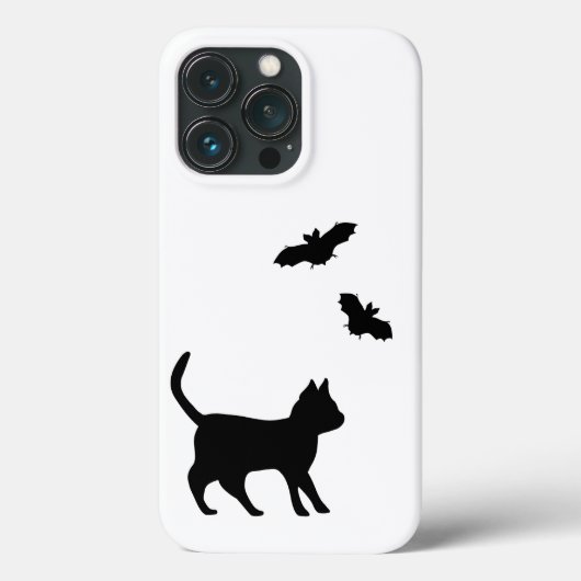 Zwarte kat met tas Case-Mate iPhone case (Achterkant)