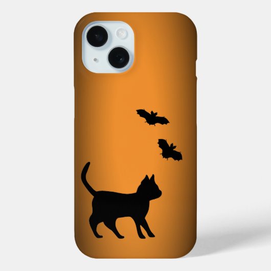 Zwarte kat met tas Case-Mate iPhone case (Achterkant)