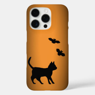 Zwarte kat met tas iPhone 16 pro hoesje