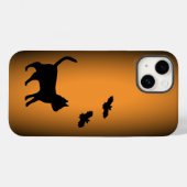 Zwarte kat met tas Case-Mate iPhone case (Achterkant (horizontaal))