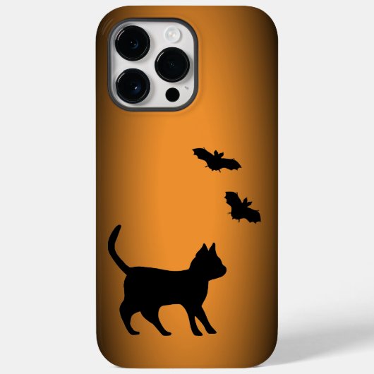 Zwarte kat met tas Case-Mate iPhone case (Achterkant)