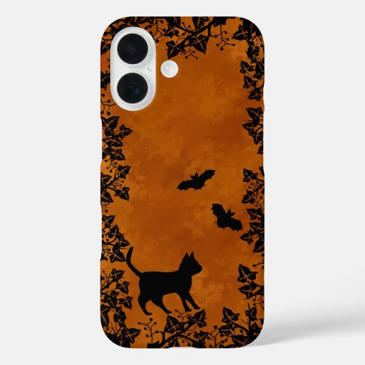 Zwarte kat met tas Case-Mate iPhone case (Achterkant)