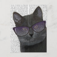 Zwarte Kat met zonnebril 2